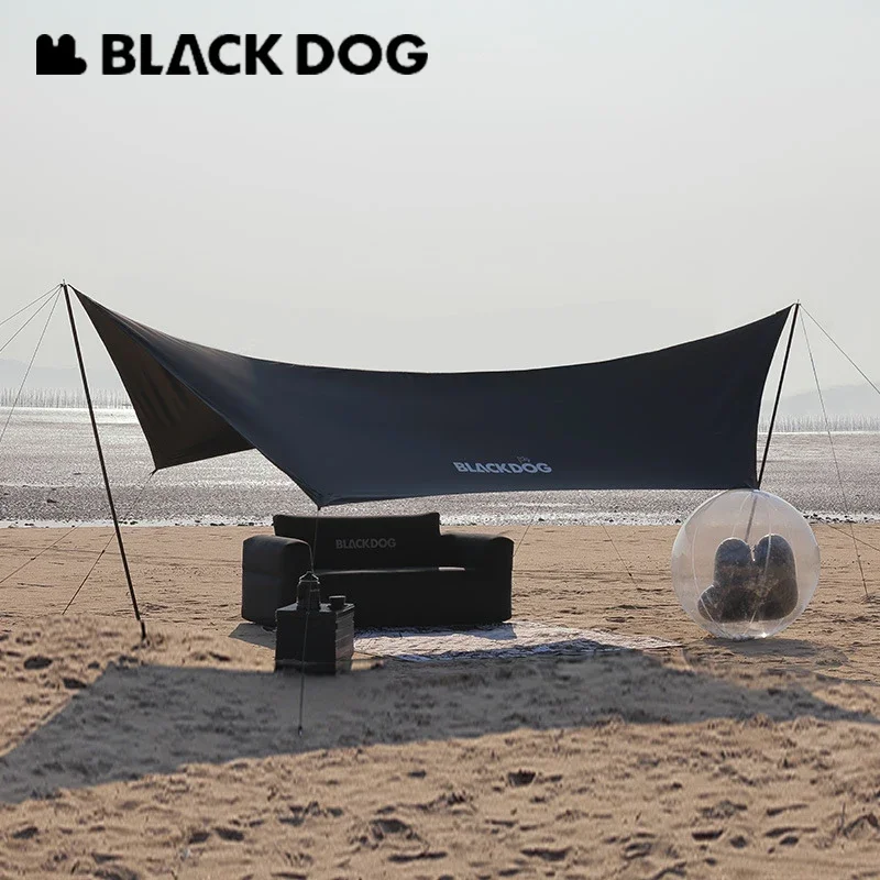Waterproof Tarp Shelter - BLACKDOG 5.5x2.9M 大型オーニングテント UPF50+シェルター ブラックコーティング 防水PU3000