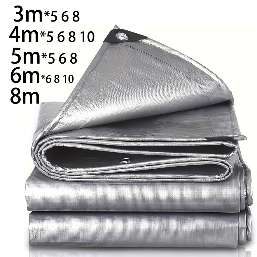 Waterproof Tarp Shelter - 大型防水ターポリン,キャンプターポリン,シルバーキャノピー,レインシェード,テントカバー,屋外日よけ,3m x 5 m, 6 m,