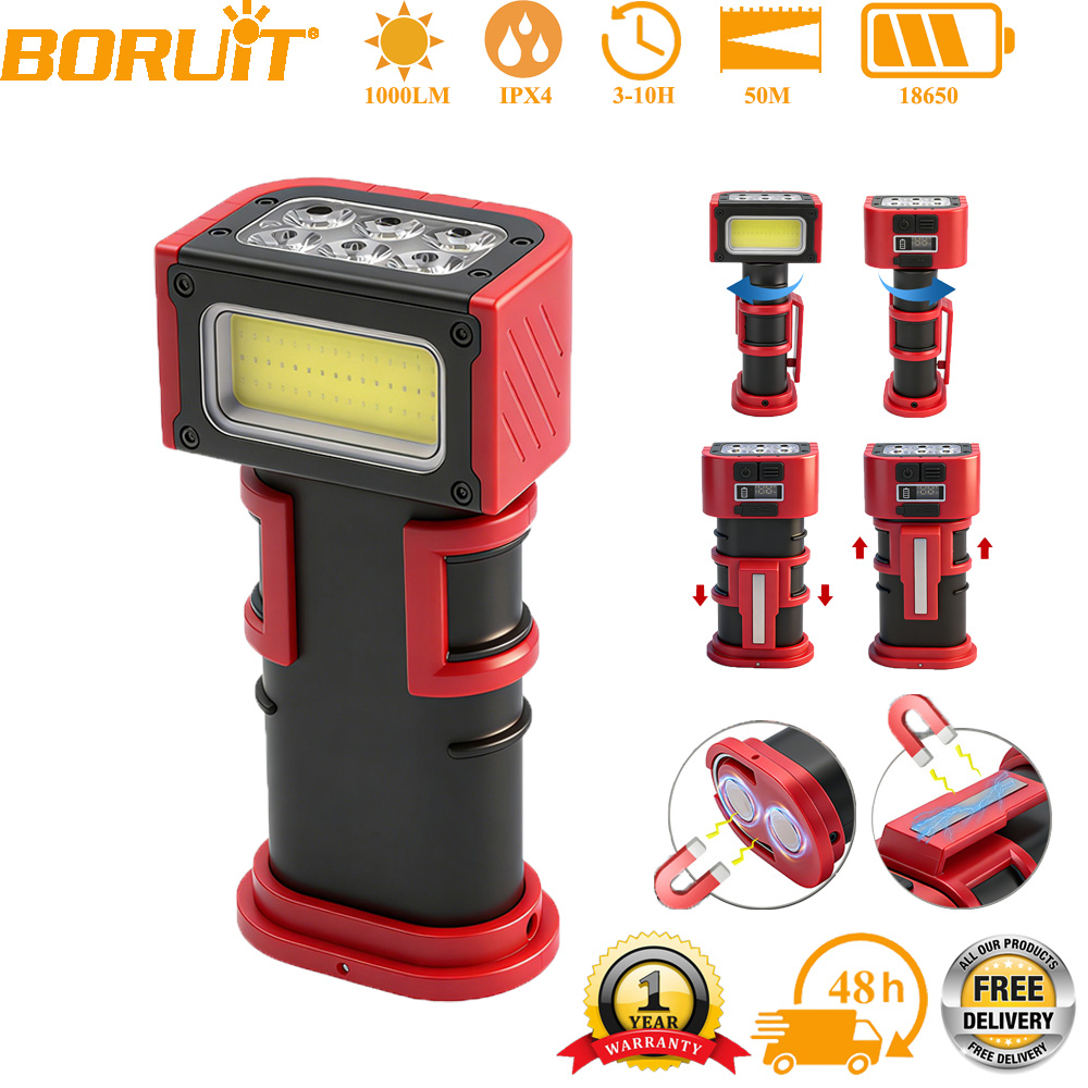 Outdoor Camping Glamping - BORUiT COB LED ワークライト 1000LM Type-C