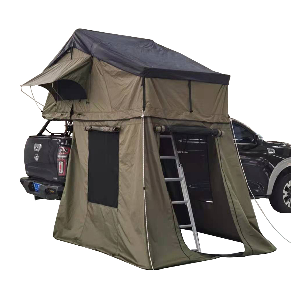 Outdoor Camping Car Tent - 防水サンシェード折りたたみ式ルーフトップカーファミリーキャンプ用屋外テント（オーニング付きアネックスルーム）