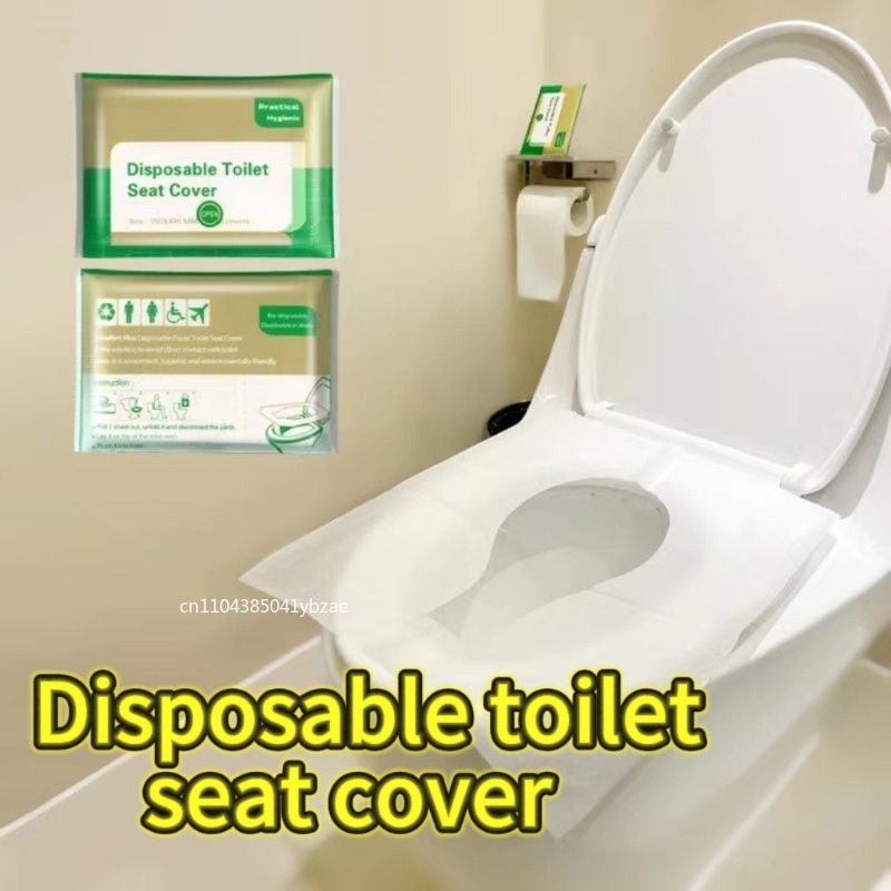 Outdoor Camping Bathroom - 10-120 個使い捨て便座カバーポータブル旅行キャンプホテルのバスルーム分解性防水トイレマットアクセサリー