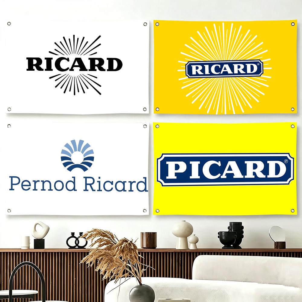 Outdoor Camping Brand - ドリンクブランド R-RICARD フラグ リビングルーム ホーム寮の装飾 壁屋外キャンプパーティーバナーギフト用