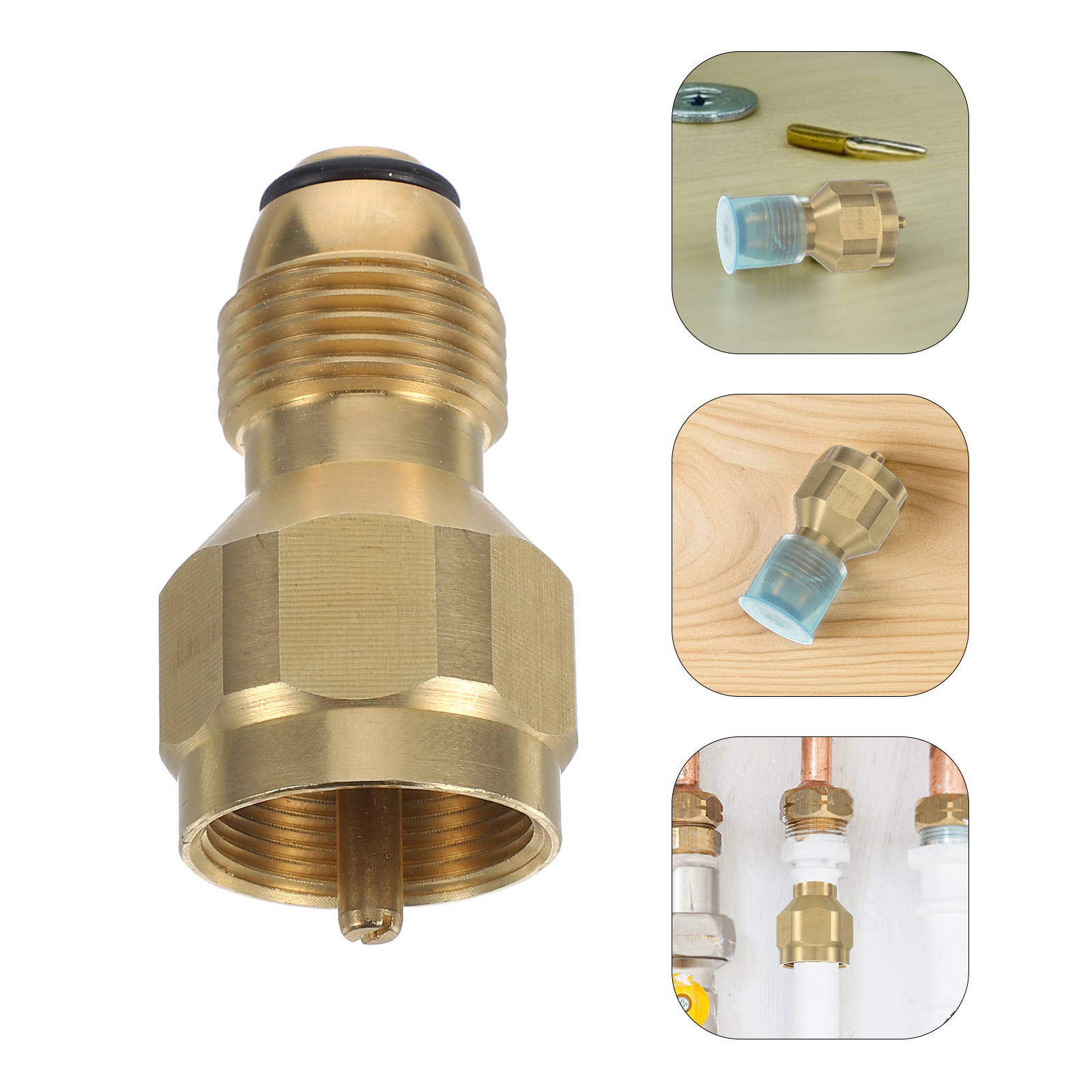 Outdoor Camping Gas Heater - 真鍮製プロパンタンクアダプター QCC1変換フィッティング アウトドアガスグリル キャンプストーブ 暖炉ヒーター用 クイックコネクトプロパン