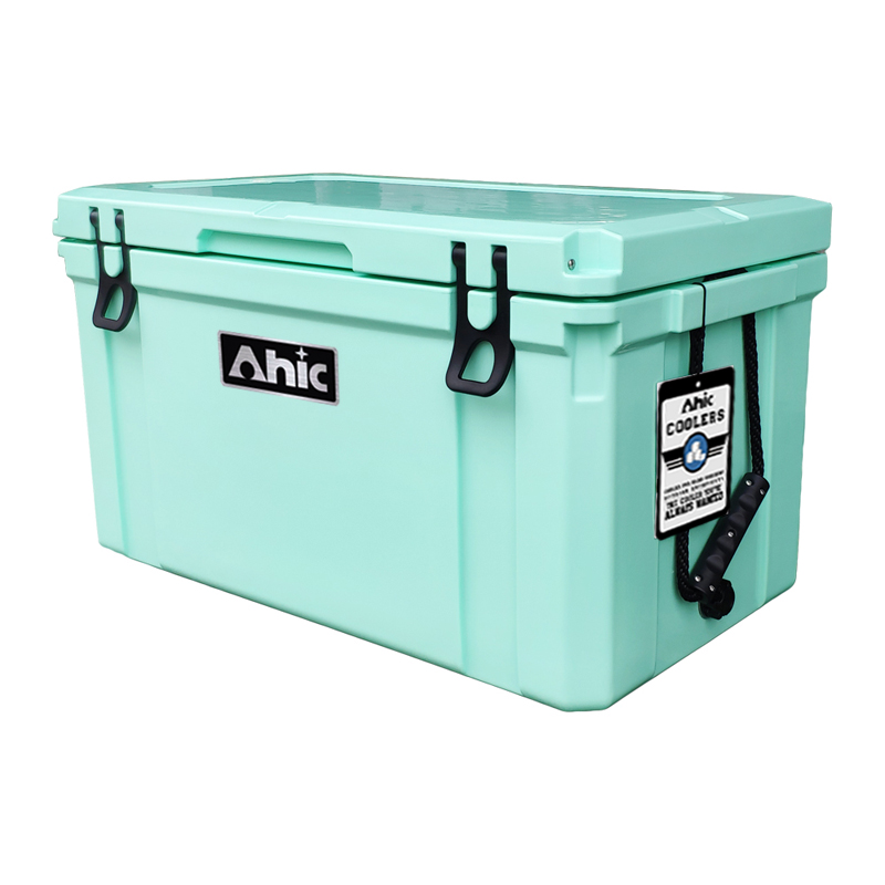 Outdoor Camping Food - 75L断熱PEアイス クーラーボックス ロープハンドル付き 5日間保冷 アウトドア ワイン