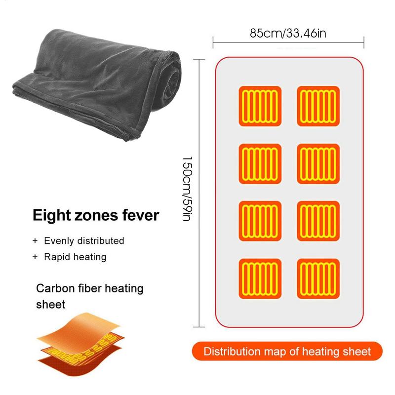 Outdoor Camping Heated Blanket - 電気暖房ラップブランケット、暖房ショールラップ、キャンプ用スロー、アウトドア旅行、3つの暖房レベル