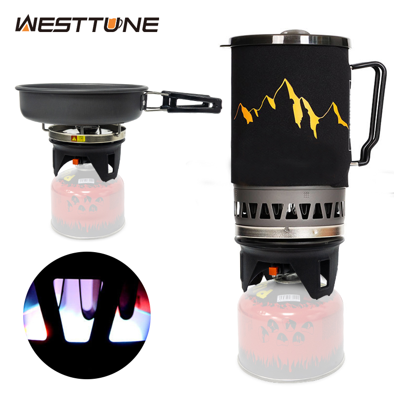 Outdoor Camping Gas Heater - WESTTUNE アウトドアクッキングシステム キャンプ用プロパンクッキングギア 熱交換器付き ポータブルガスバーナー ピクニック緊急用