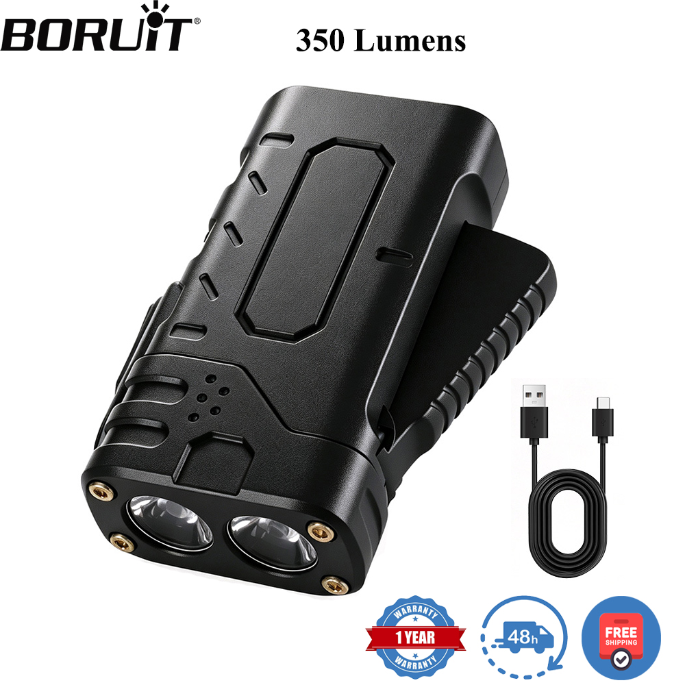 Outdoor Camping Glamping - BORUIiT ハンドクランク EDC LED フラッシュライト Type-C
