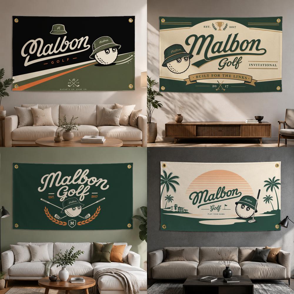 Outdoor Camping Brand - ブランドマルボンゴルフフラグファッションフラグリビングルームホーム寮の装飾壁屋外キャンプパーティーバナーギフト