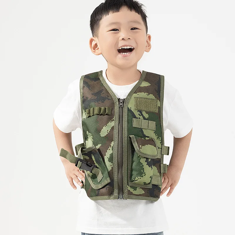 Outdoor Camping Kids Activities - キッズタクティカルベスト軍ファン屋外子供用ベストCSゲームコスプレ衣装屋外トレーニングハイキングキャンプロールプレイギア