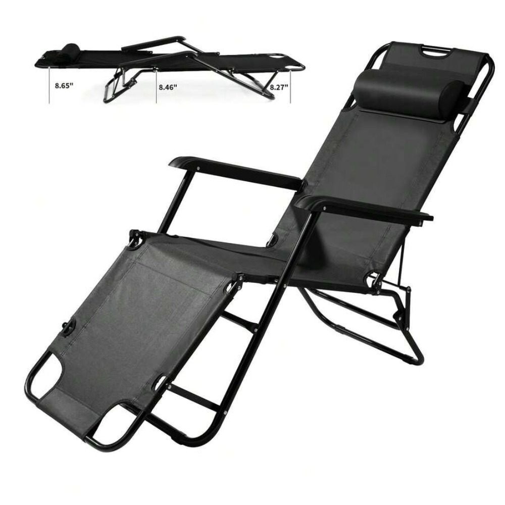 頑丈なポータブルキャンプチェア（フットレスト付き）、ビーチや - Folding Chair のレビューと価格