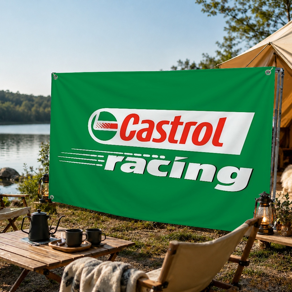 C-カストロール モトオイル ブランド フラッグ装飾 アウト - Outdoor Camping Brand のレビューと価格