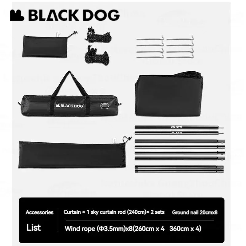BLACKDOG 5.5x2.9M 大型オーニングテント U - Waterproof Tarp Shelter のレビューと価格