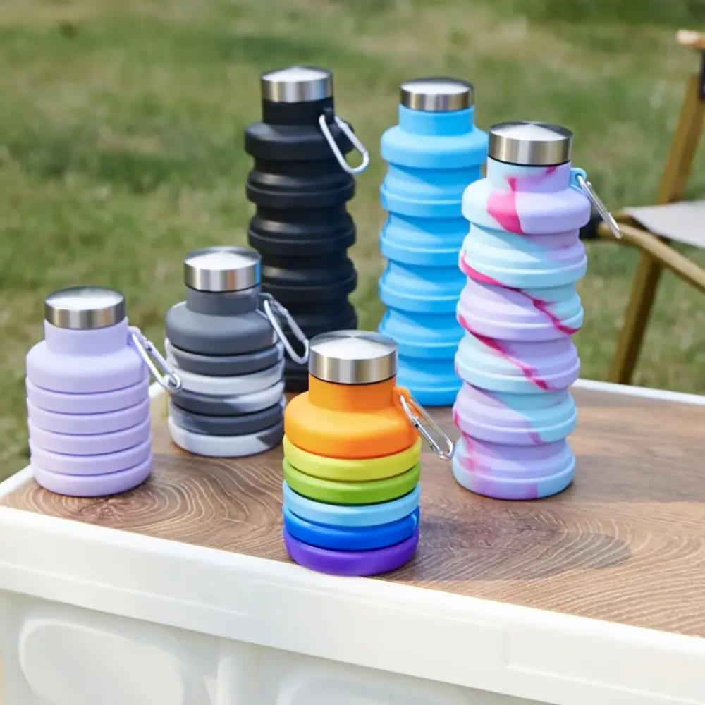 500ml 折りたたみ式シリコンウォーターボトル漏れ防止折り - Collapsible Water Bottle のレビューと価格