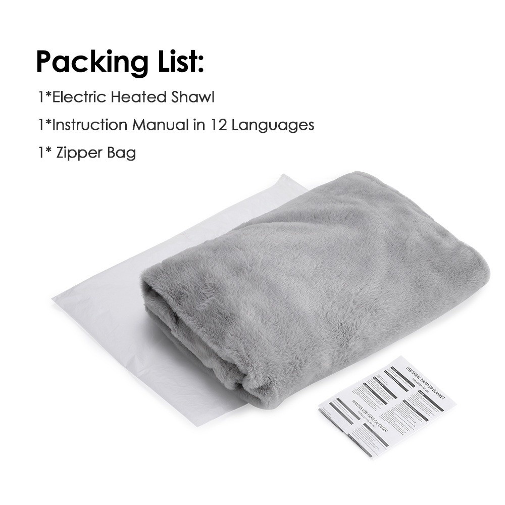 高品質ウェアラブルUSB電気加熱ブランケット洗濯可能3段階の - Outdoor Camping Heated Blanket のレビューと価格