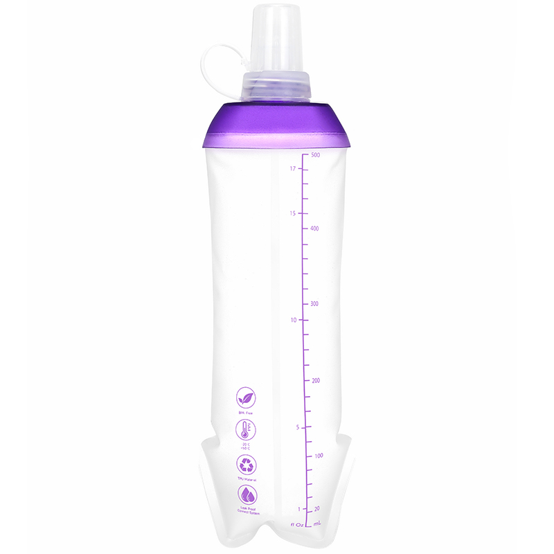 500ml折りたたみ式漏れ防止ソフト折りたたみ式ウォーターボ - Collapsible Water Bottle のレビューと価格