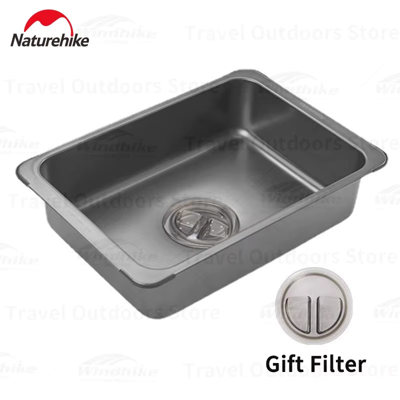 Naturehike 洗濯シンク ステンレス鋼 屋外調理器具 - Outdoor Camping Sink のレビューと価格