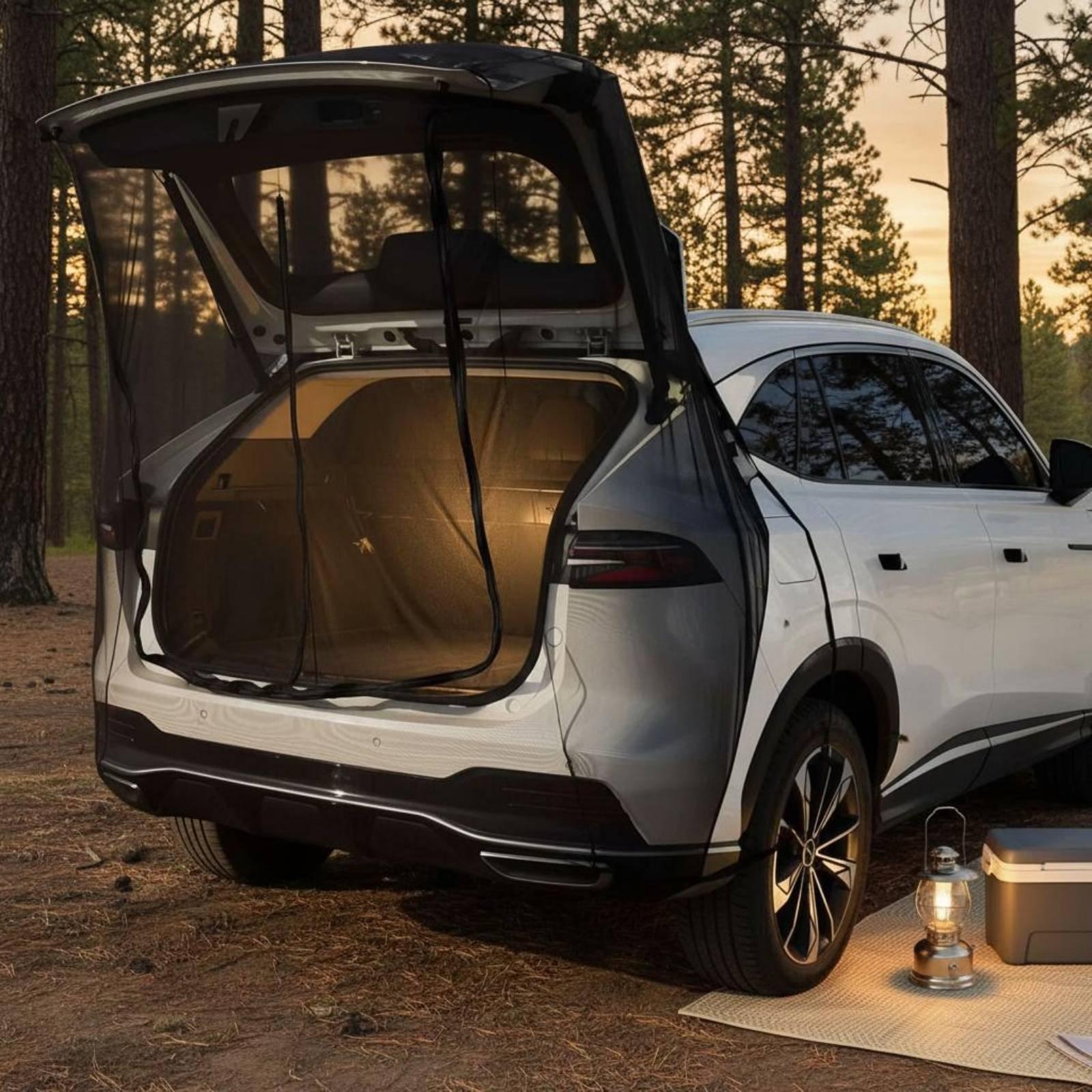 リアドアメッシュ蚊帳テールゲートテント屋外キャンプアクセサリ - Outdoor Camping Car Tent のレビューと価格