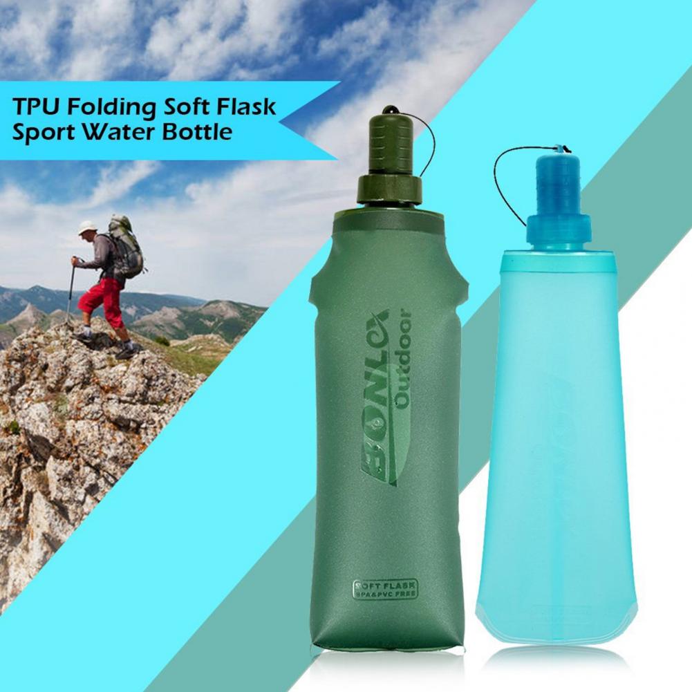 TPU折りたたみ式ウォーターボトル、BPAフリー、折りたたみ - Collapsible Water Bottle のレビューと価格