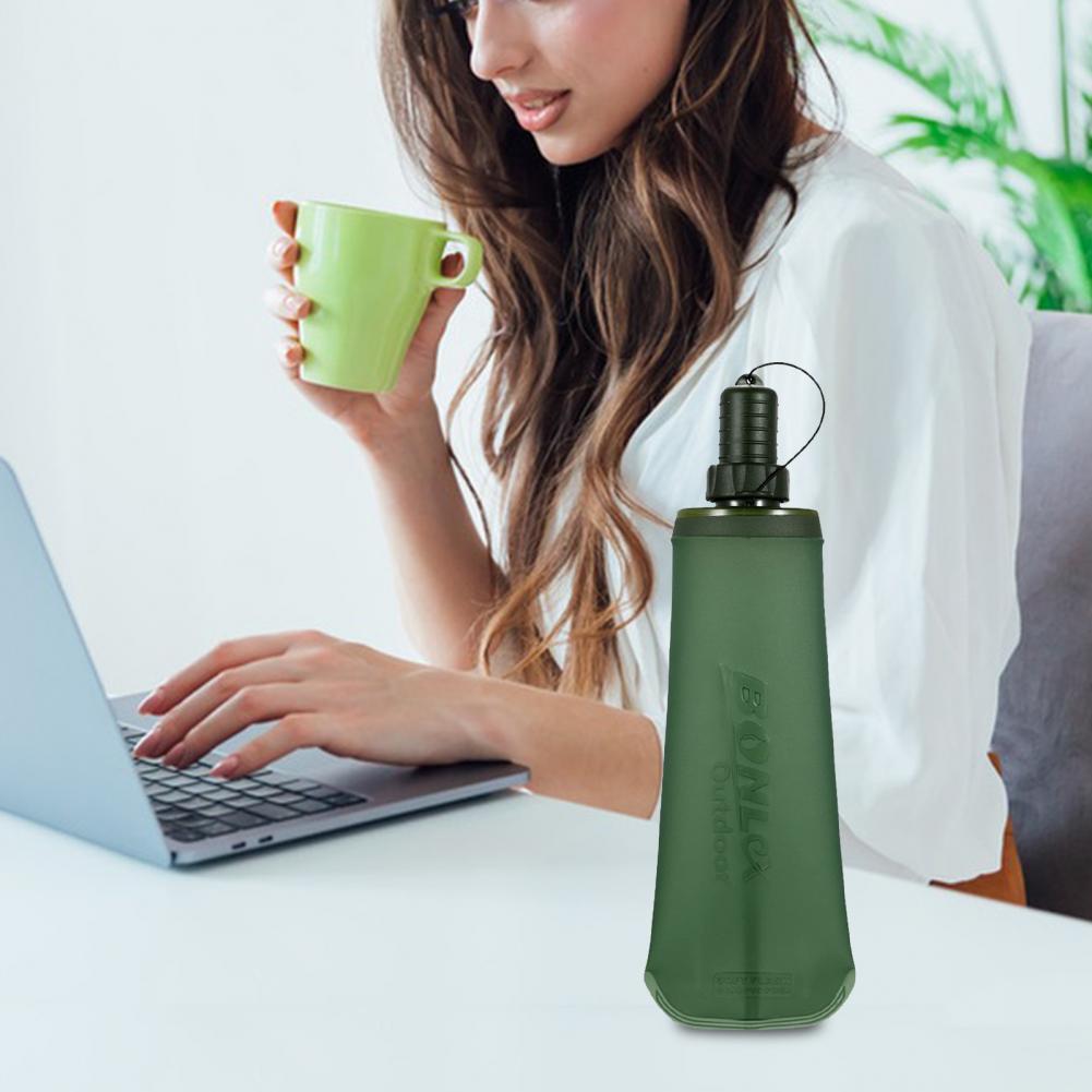 TPU折りたたみ式ウォーターボトル、BPAフリー、折りたたみ - Collapsible Water Bottle のレビューと価格