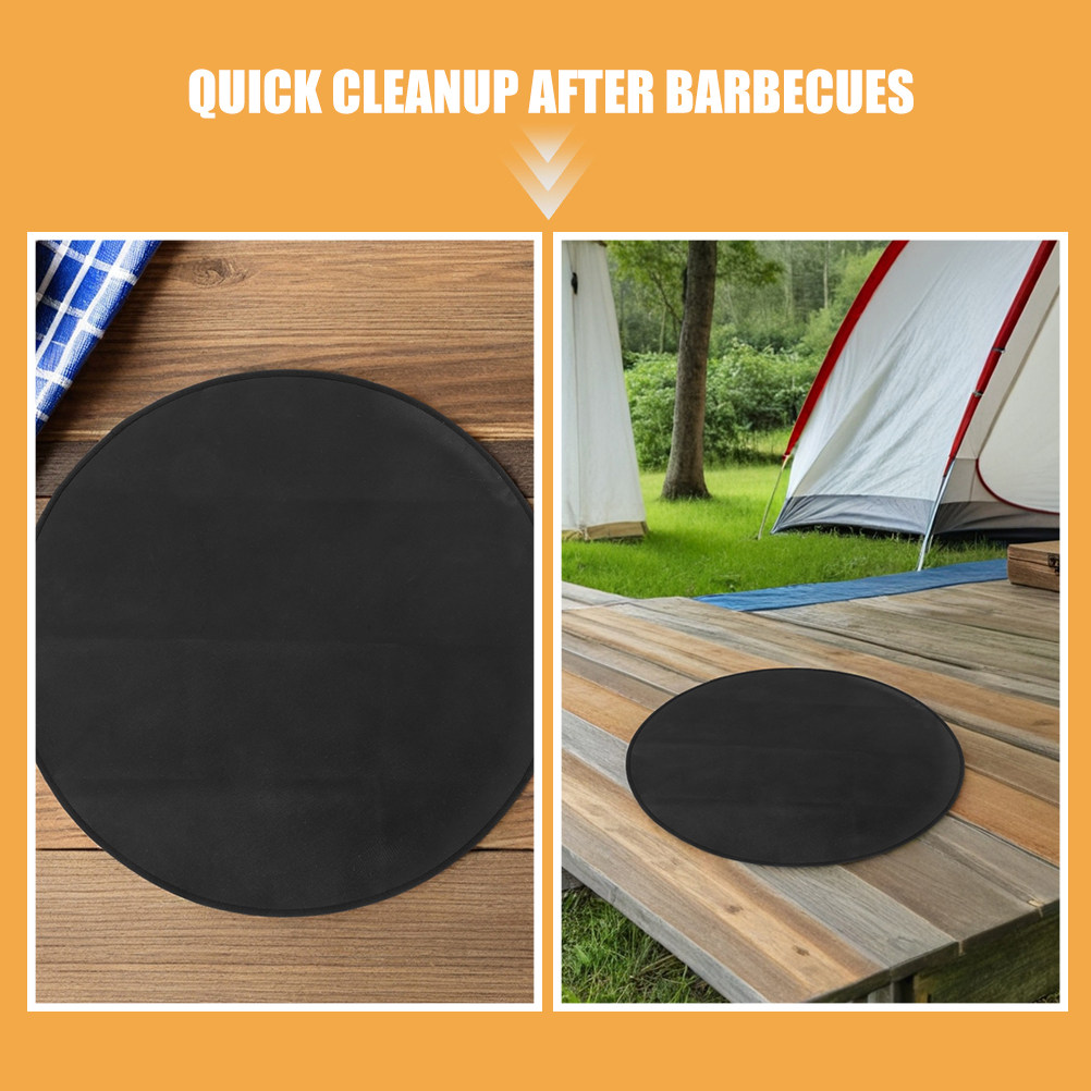 丸型耐火BBQマット 24インチ 耐熱性 アウトドアグリルパ - Outdoor Camping Decke のレビューと価格