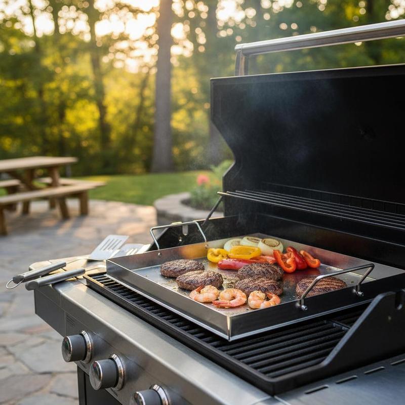 ユニバーサルフラットトップグリドル 18x16インチ キャン - Outdoor Camping Food のレビューと価格