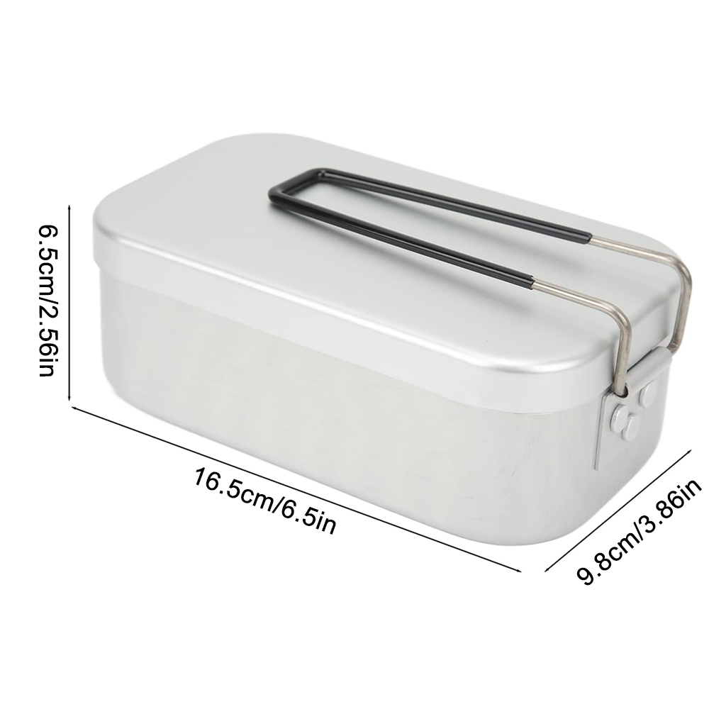 800 ミリリットルアルミ弁当箱屋外キャンプ調理器具食器折り - Outdoor Camping Food のレビューと価格