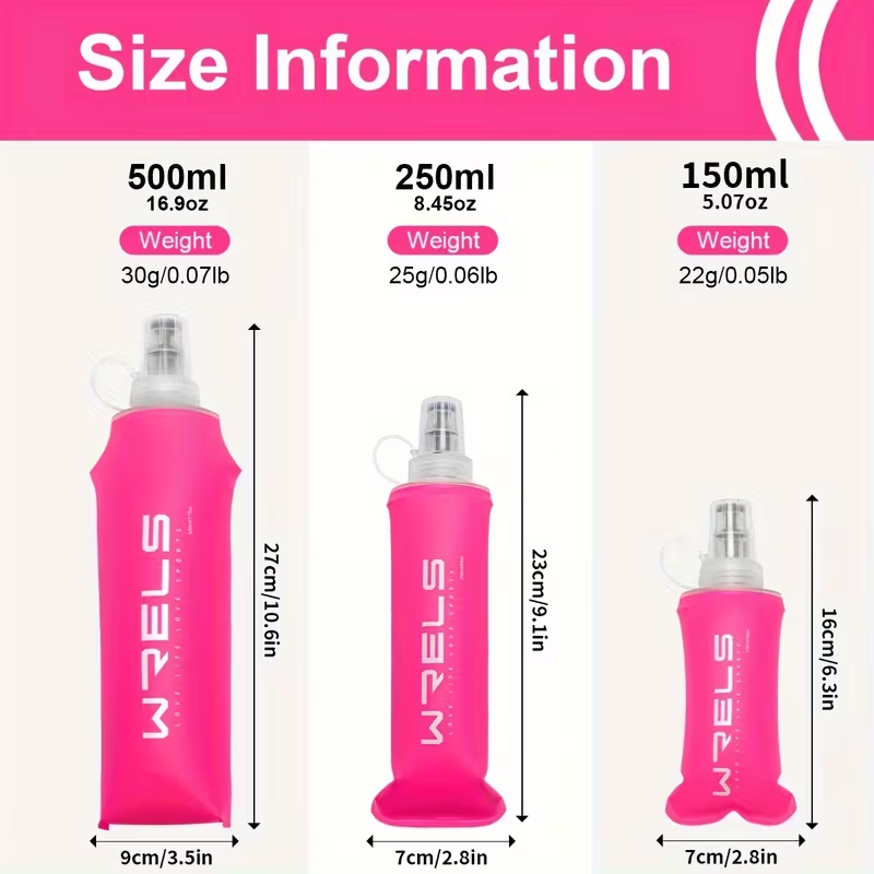 WRELS 折りたたみ式ウォーターボトル TPU BPAフリ - Collapsible Water Bottle のレビューと価格