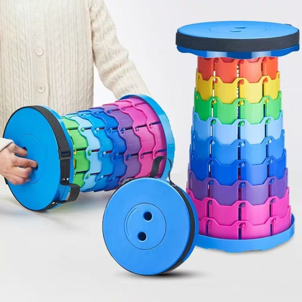 レインボー伸縮式キャンプスツール ポータブル 厚手 折りたた - Folding Chair のレビューと価格