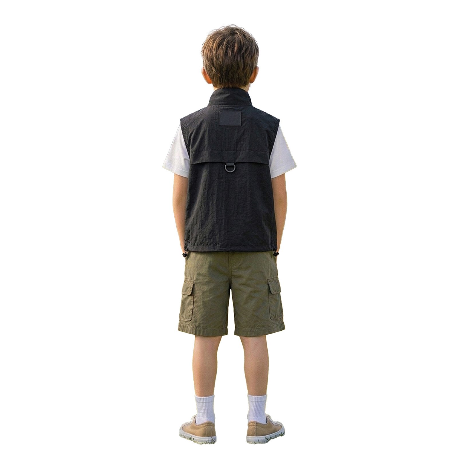 キッズボーイズファッションジッパーカーゴベストスタンドカラー - Outdoor Camping Kids Activities のレビューと価格