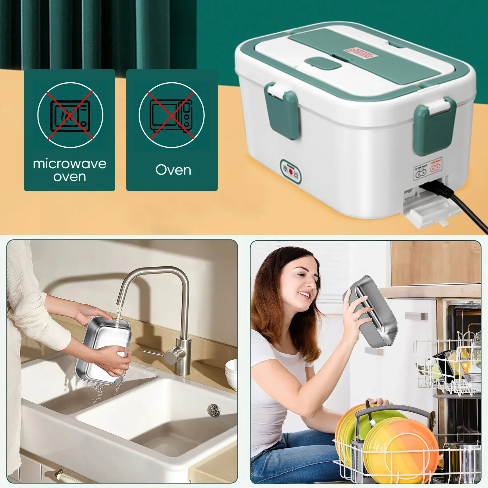 電気ランチボックス フードウォーマー 1.8L 80W アウ - Outdoor Camping Food のレビューと価格