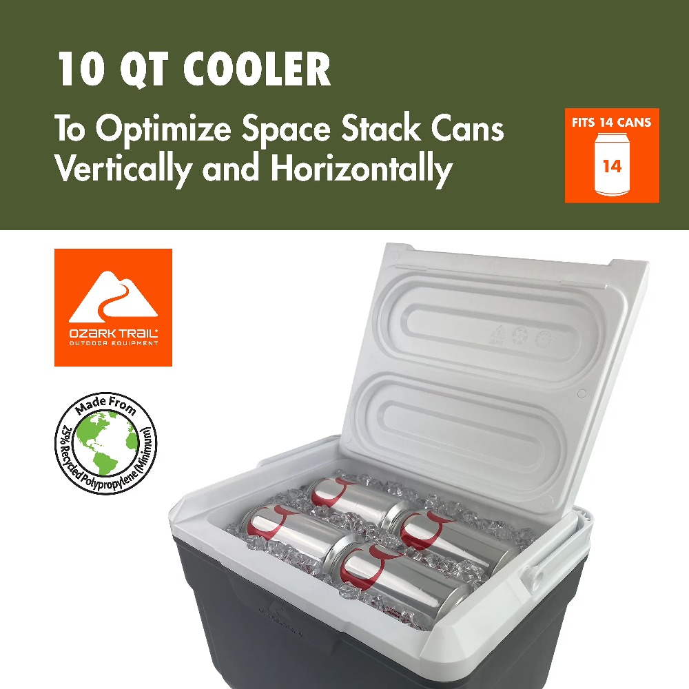 断熱ハードサイドクーラーボックス（ホイール付き）10クォート - Outdoor Camping Food のレビューと価格