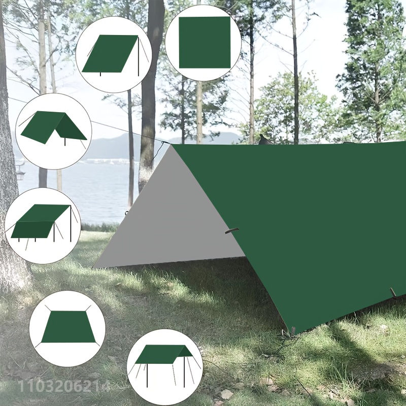 19 ハングポイント テント タープ サバイバル サンシェル - Waterproof Tarp Shelter のレビューと価格