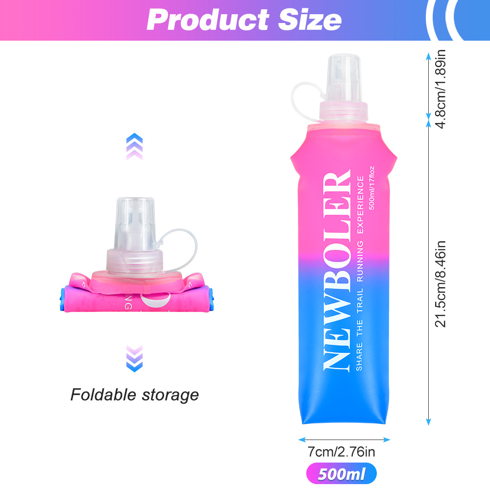 NEWBOLER ウォーターボトル折りたたみソフトフラスコス - Collapsible Water Bottle のレビューと価格