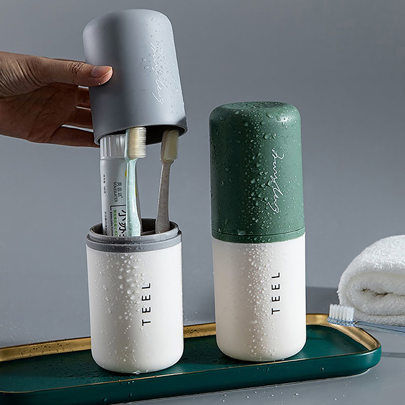 ポータブル歯ブラシホルダーボックス、バスルームアクセサリー、 - Outdoor Camping Bathroom のレビューと価格