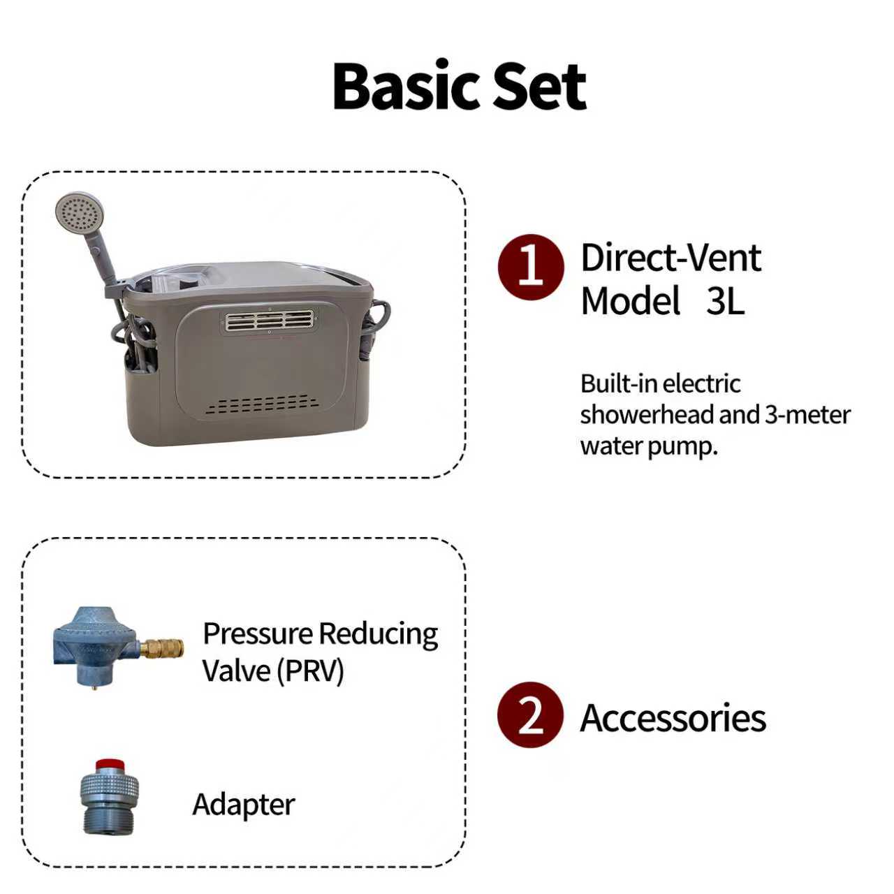 デュアル燃料ポータブルプロパンLPGタンクレスガス給湯器 1 - Outdoor Camping Gas Heater のレビューと価格