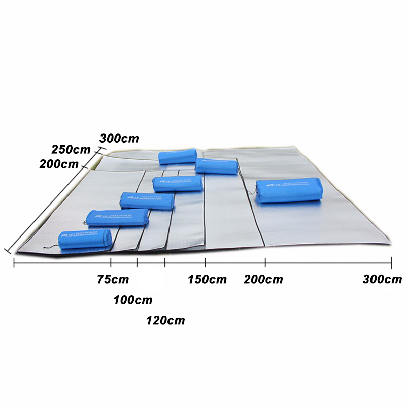 キャンプマット発泡ホイルブランケットアルミ断熱発泡ホイルマッ - Outdoor Camping Heated Blanket のレビューと価格
