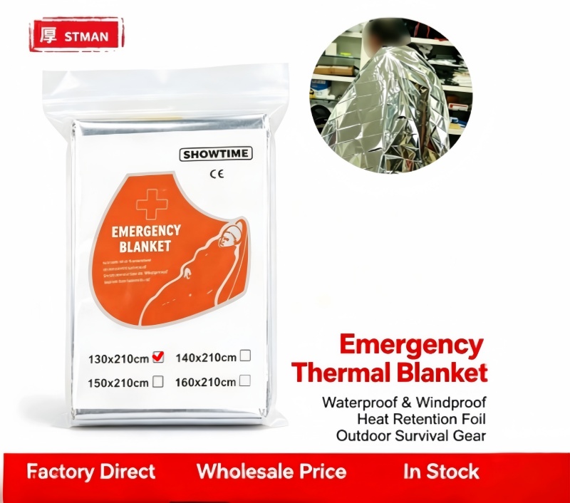 マイラー製緊急用保温ブランケット、シルバーフォイル製サバイバ - Outdoor Camping Heated Blanket のレビューと価格