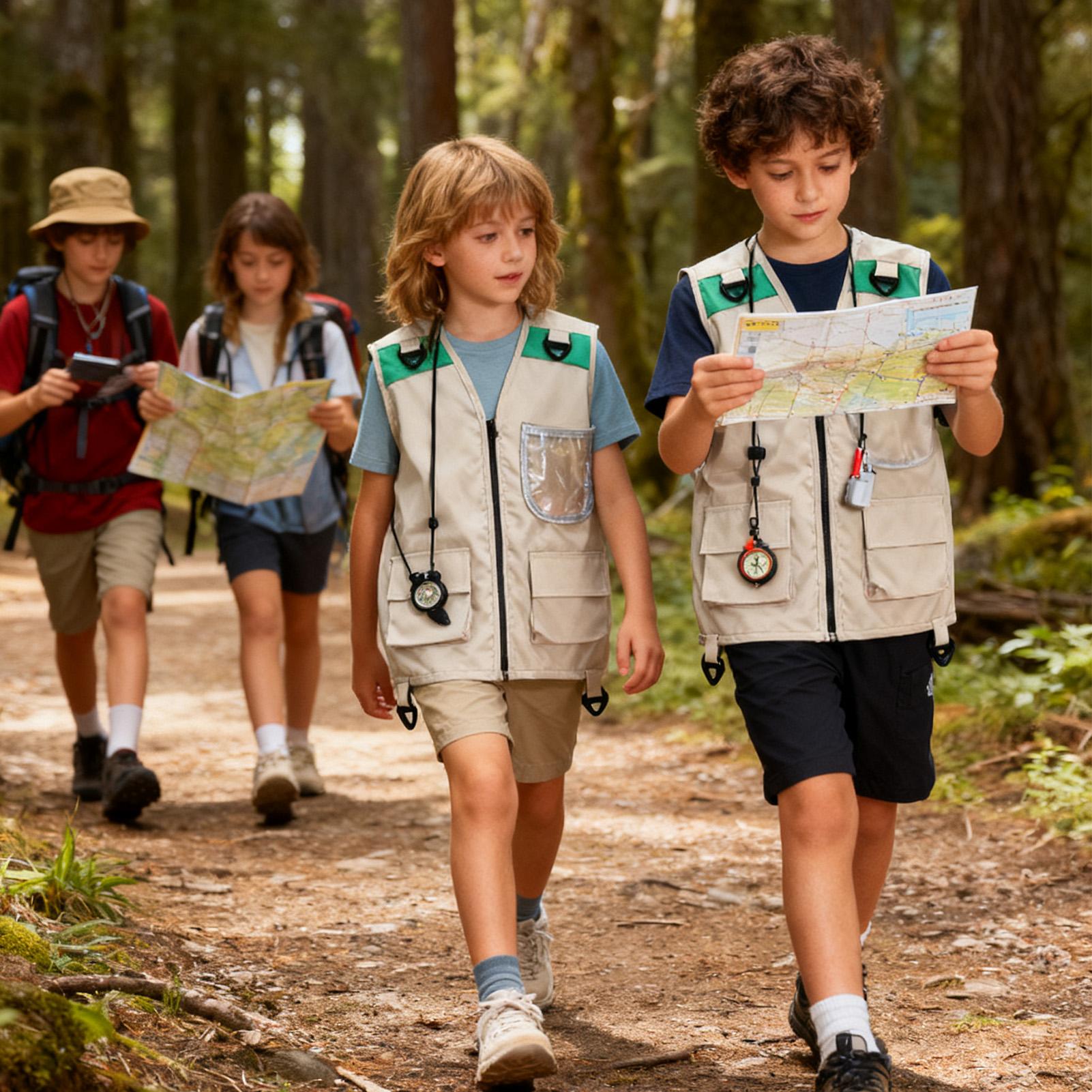 子供用釣りベスト ノースリーブコスチュームジャケット アウト - Outdoor Camping Kids Activities のレビューと価格