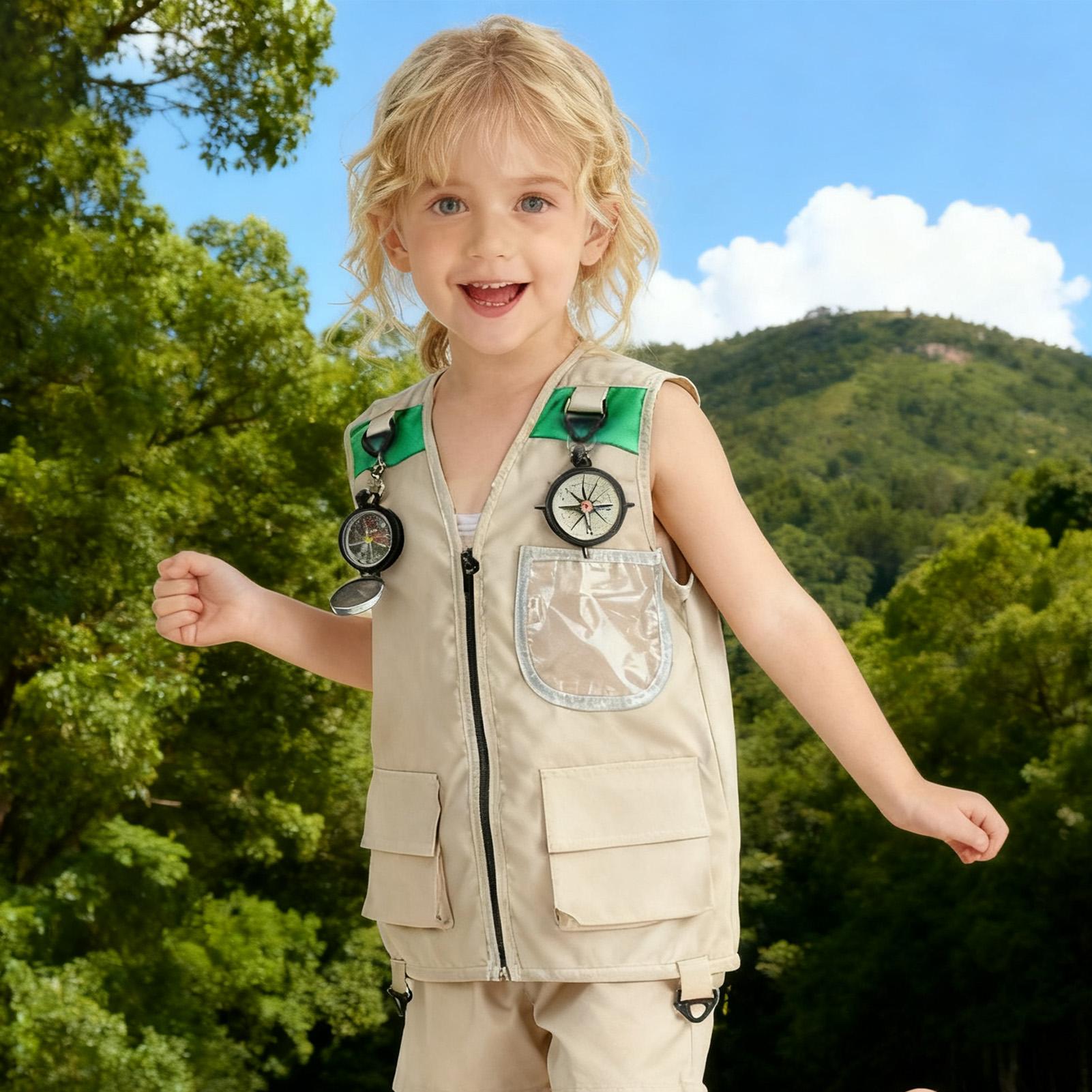 子供用釣りベスト ノースリーブコスチュームジャケット アウト - Outdoor Camping Kids Activities のレビューと価格