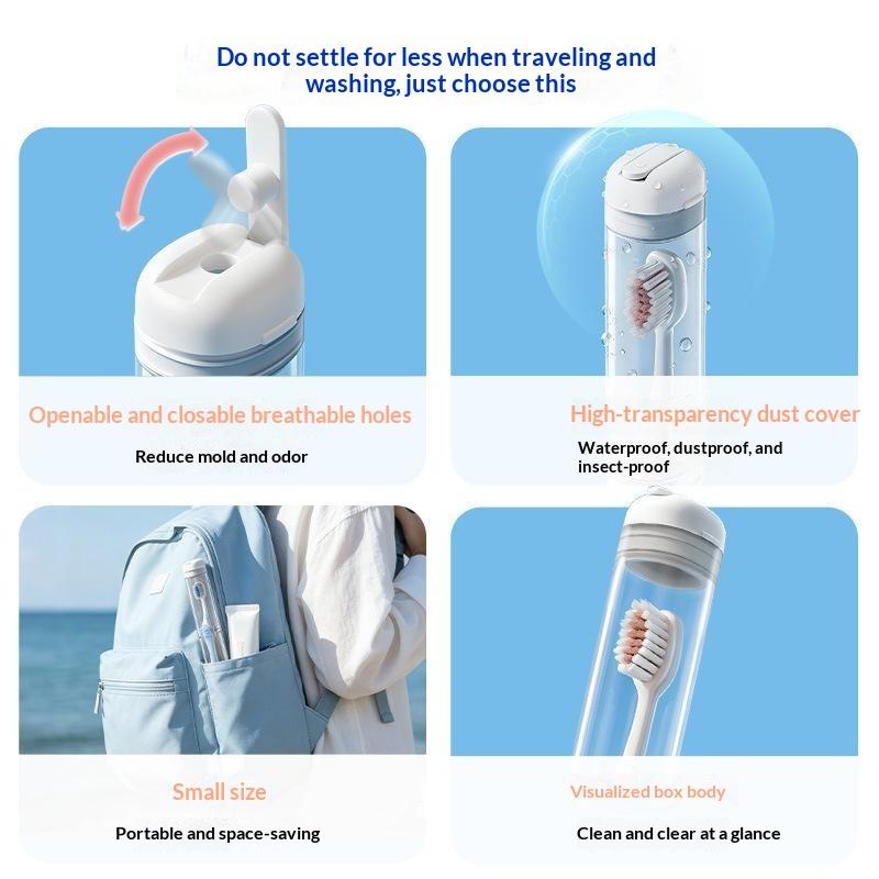 携帯用歯ブラシホルダーボックス アウトドア旅行キャンプ用歯ブ - Outdoor Camping Bathroom のレビューと価格